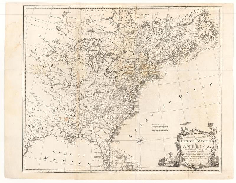 A new and accurate map of the British dominions in America, according to the treaty of 1763