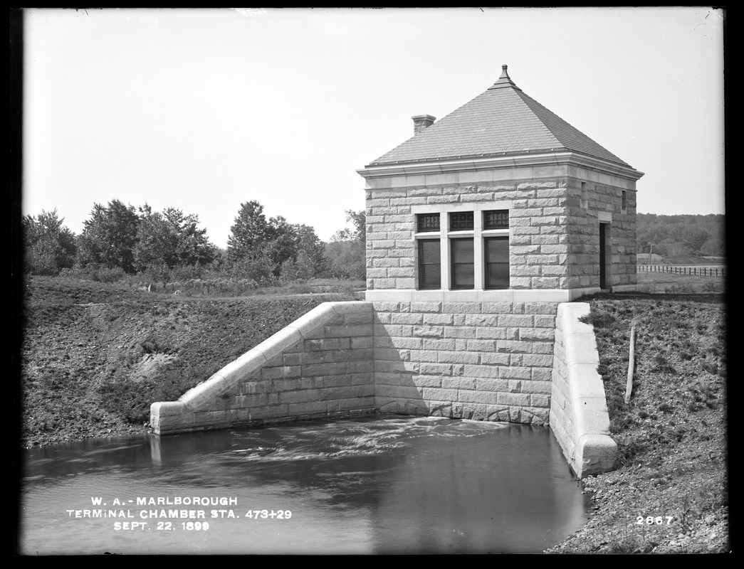 Wachusett Aqueduct, Terminal Chamber, station 473+29, Marlborough, Mass., Sep. 22, 1899
