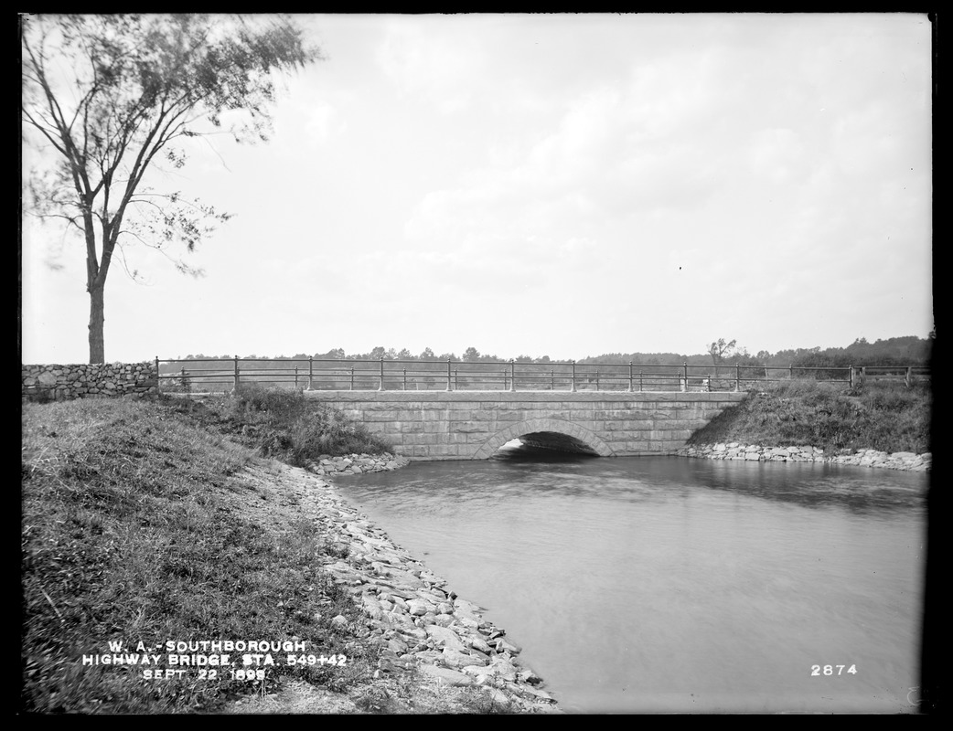 Wachusett Aqueduct, highway bridge, station 549+42, Southborough, Mass., Sep. 22, 1899