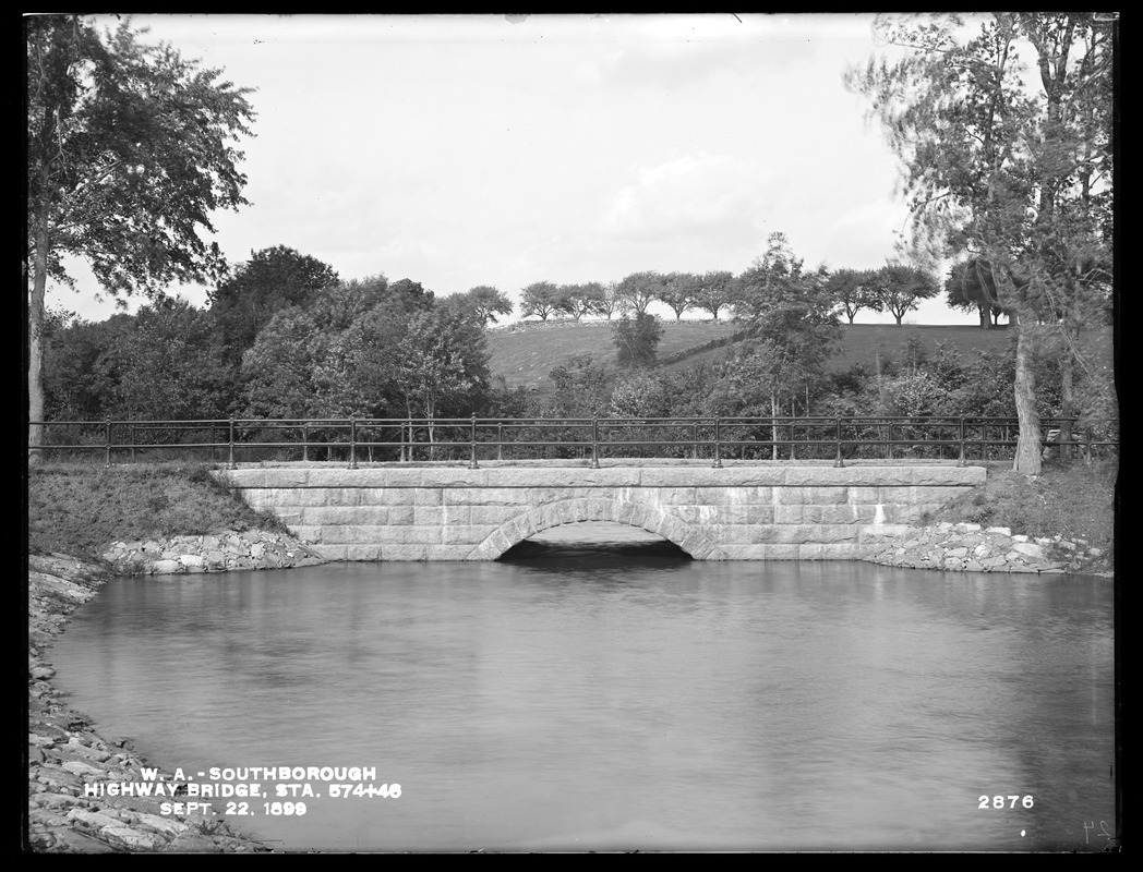 Wachusett Aqueduct, highway bridge, station 574+46, Southborough, Mass., Sep. 22, 1899