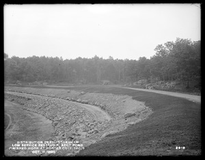 Distribution Department, Low Service Spot Pond Reservoir, finished work at Porter Cove, Section 5, from the north, Stoneham, Mass., Oct. 11, 1899