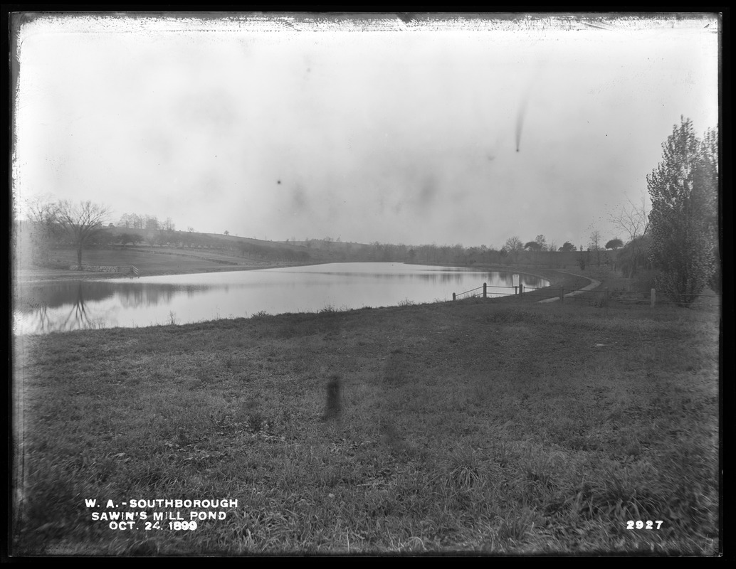 Wachusett Aqueduct, Sawin's Mill Pond, Southborough, Mass., Oct. 24, 1899