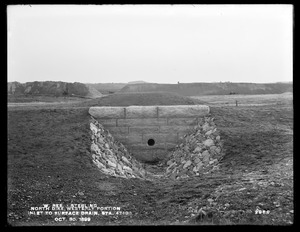 Wachusett Reservoir, North Dike, westerly portion, inlet to surface drain, station 47+38; from the north, Sterling, Mass., Oct. 30, 1899