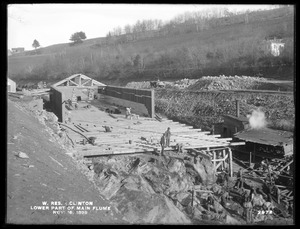 Wachusett Dam, lower part of main flume, from the southwest, Clinton, Mass., Nov. 16, 1899