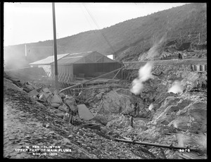 Wachusett Dam, south end of main flume, from the northeast, Clinton, Mass., Nov. 16, 1899