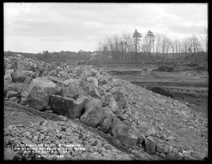 Distribution Department, Low Service Spot Pond Reservoir, riprap on Dam No. 11, Section 2, from the north, Stoneham, Mass., Nov. 22, 1899