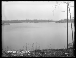 Distribution Department, Northern High Service Middlesex Fells Reservoir, eastern part, from the west, near road, Stoneham, Mass., Nov. 29, 1899