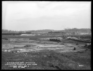 Distribution Department, Low Service Spot Pond Reservoir, Hammer Neck, Section 4, from the south, Stoneham, Mass., Nov. 29, 1899