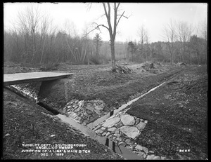 Sudbury Department, Angellico Swamp, drainage ditches, junction of A Line and main ditch, Southborough, Mass., Dec. 7, 1899