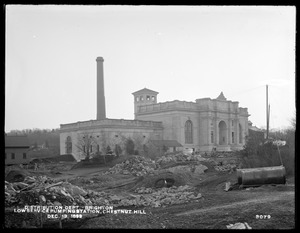 Distribution Department, Chestnut Hill Low Service Pumping Stations, from the northeast, Brighton, Mass., Dec. 13, 1899