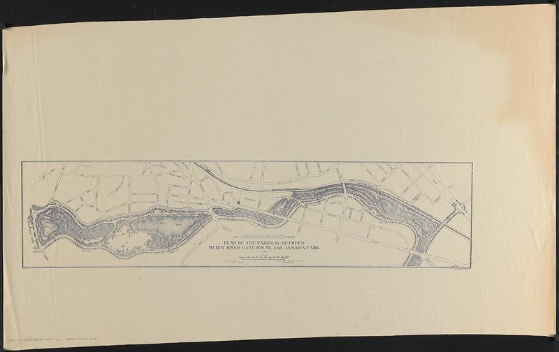 Plan of the parkway between Muddy River gate house and Jamaica Park 1892