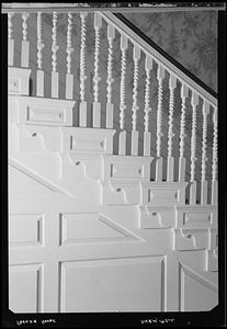 George Parker House, Salem: interior, stairway detail