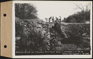 Beaver Brook at Pepper's mill pond dam, Ware, Mass., 8:40 AM, May 19, 1936