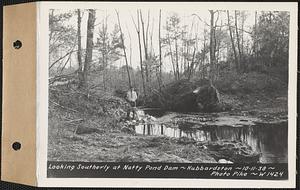 Looking southerly towards Natty Pond dam, Hubbardston, Mass., Oct. 11, 1938