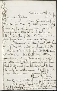 Letter from Thomas F. Cordis to John D. Long, July 1869