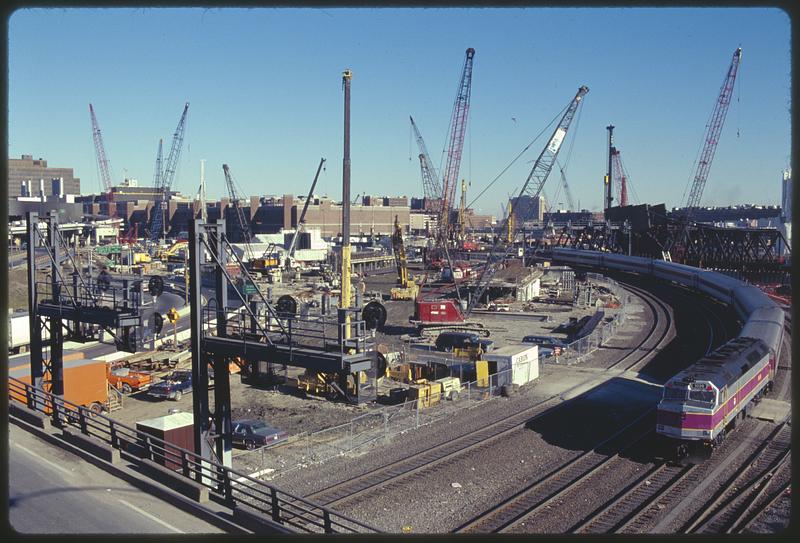 Mass., South Cove, third harbor tunnel construction site Digital