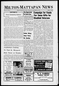 Milton Mattapan News, December 18, 1947