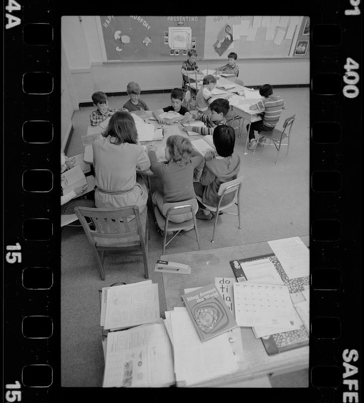 Elementary School Teacher In Class South Boston Digital Commonwealth