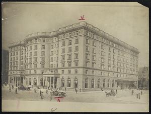 Plaza - Copley Hotel. Copley Square. Photograph of Architect's Work Drawing.