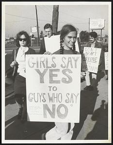 Boston Army Base Draft Protest self explanatory sign