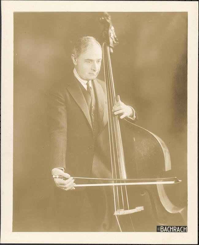 Serge Koussevitzky Posed With A Double Bass Digital Commonwealth