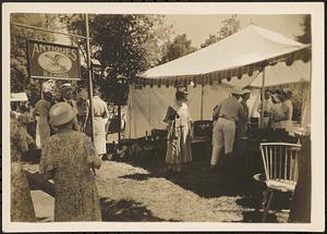 H.J. Hayes, antiques booth, street fair