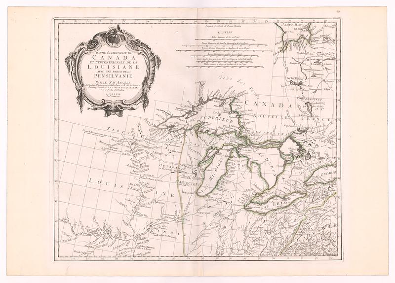 Partie occidentale du Canada et septentrionale de la Louisiane avec une partie de la Pensilvanie