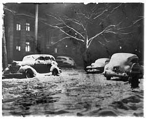 Snow covered cars