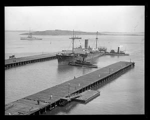 SS West Hika with tug boats, South Boston
