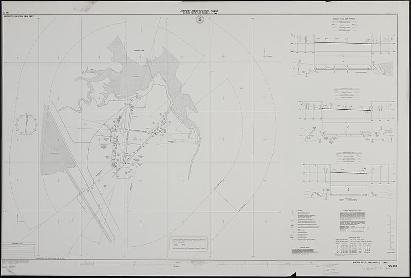 Airport obstruction chart, OC 367, Mathis Field, San Angelo, Texas