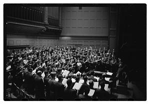 Recording "La Mer" for Victor R.C.A., Dr. K & Boston Symphony Orchestra, also recording mch.