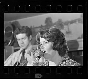 Locals sing at amateur night, Kilgarriff's Café, Jamaica Plain
