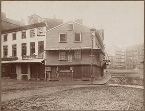 Old corner, built in 1690. Faneuil Square