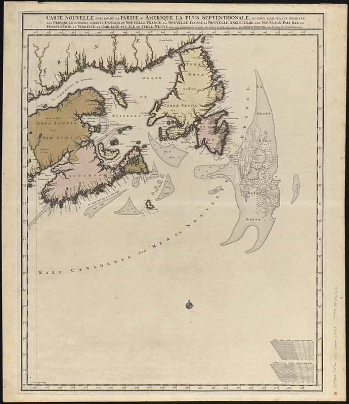 Nova tabula geographica complectens borealiorem Americae partem