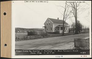 Prison Camp and Hospital, Boss Farmer's House, Rutland, Mass., Dec. 7, 1934