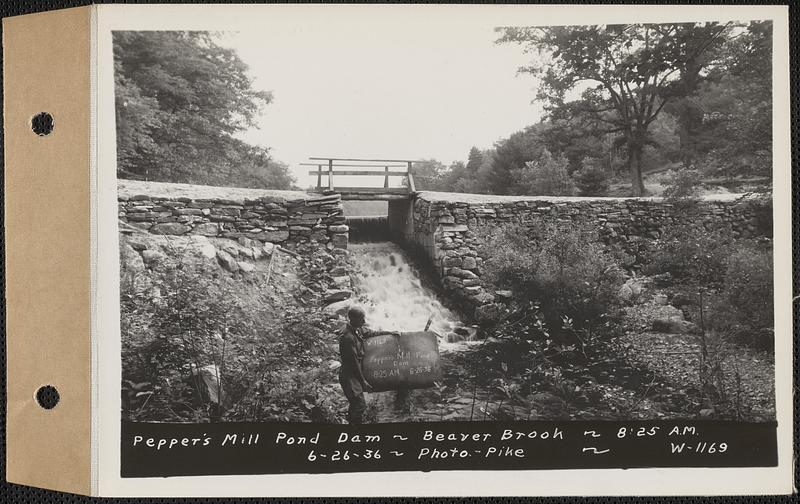 Beaver Brook at Pepper's mill pond dam, Ware, Mass., 825 AM, Jun. 26