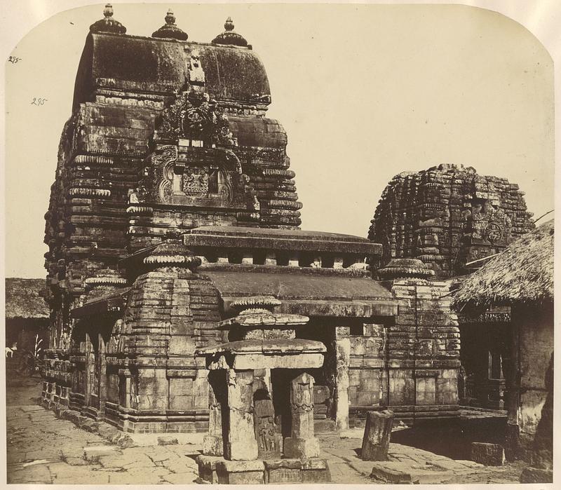 View of the Vaital Deul Temple with a shrine in the foreground ...