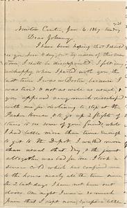 Letter from Zadoc Long to John D. Long, January 21, 1867