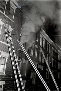 Ladders at night