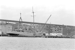 US naval vessel at Monroe shipyard