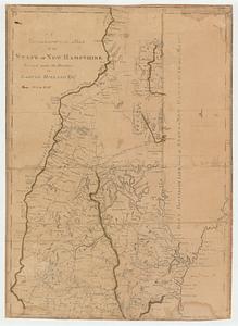 A topographical map of the state of New Hampshire