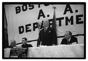 Boston Park Department function, Boston Parks Commissioner William Long standing
