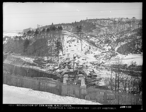 Relocation Central Massachusetts Railroad, pedestals and abutments for viaduct, westerly, Clinton, Mass., Jan. 1, 1903