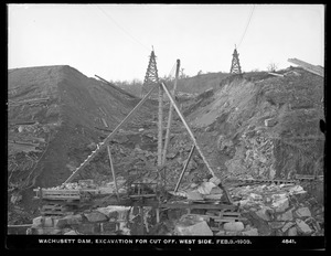 Wachusett Dam, excavation for cut-off, west side, Clinton, Mass., Feb. 3, 1903