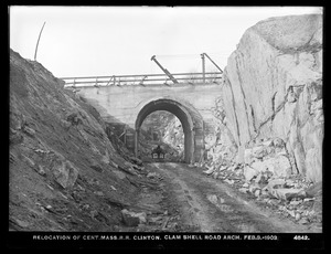Relocation Central Massachusetts Railroad, Clamshell Road Arch, Clinton, Mass., Feb. 3, 1903