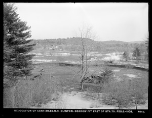 Relocation Central Massachusetts Railroad, borrow pit, east of station 79, Clinton, Mass., Feb. 3, 1903