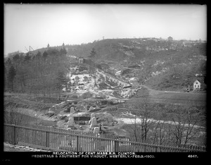 Relocation Central Massachusetts Railroad, pedestals and abutments for viaduct, westerly, Clinton, Mass., Feb. 3, 1903