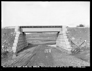 Relocation Central Massachusetts Railroad, railroad bridge, at station 13+06, Berlin, Mass., Apr. 1, 1903