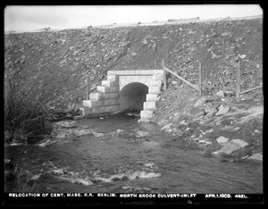 Relocation Central Massachusetts Railroad, North Brook culvert inlet, Berlin, Mass., Apr. 1, 1903