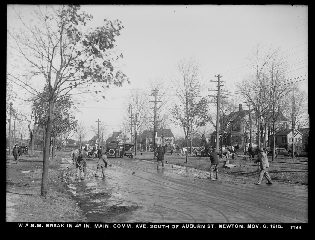 Distribution Department, Weston Aqueduct Supply Mains, break in 48inch